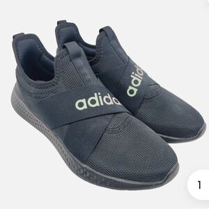 Adidas Black Slip-On Athletic Shoes with Logo size 7